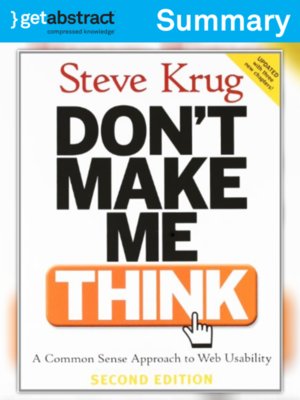 cover image of Don't Make Me Think (Summary)
